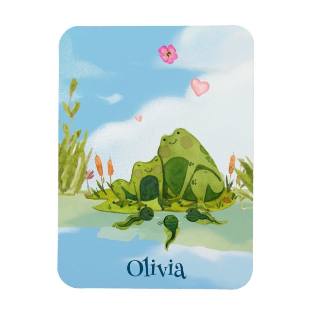 Magnet Flexible Famille de grenouilles amoureuses (Vertical)