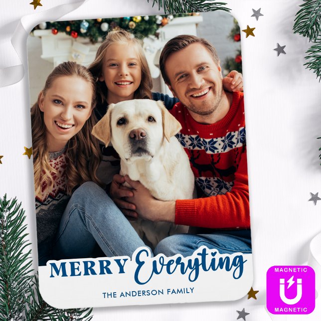 Magnet Flexible Famille Noël Personnalisé Moderne Photo Simple (Créateur téléchargé)