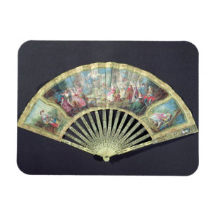 Magnet Flexible Fan de cour, Français, XVIIIème siècle (ivoire 
