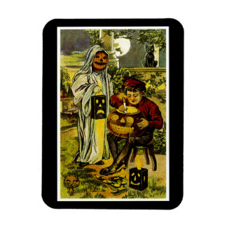 Magnet Flexible Fantôme d'Halloween et Jack-o-Lantern