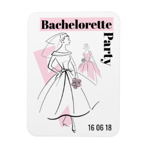Magnet Flexible Fashion Bride Pink Bachelorette Party flexible