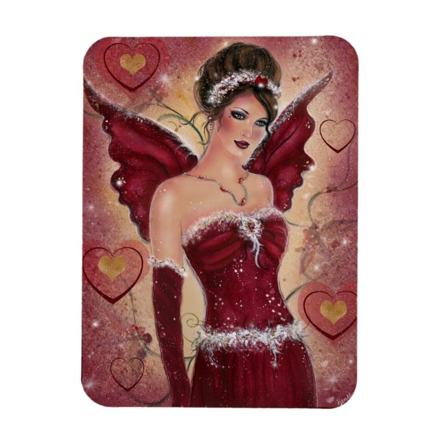 Magnet Flexible Fée de Saint Valentin de Holly Heart par Renee (Vertical)