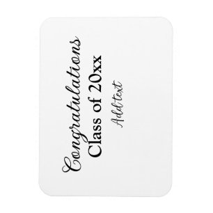 Magnet Flexible Félicitations de graduation simples clas d'ajout m
