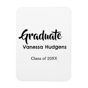 Magnet Flexible Félicitations pour le diplôme nom date année class