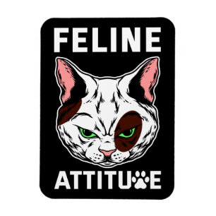 Magnet Flexible Feline Attitude Chat Mood Caractère animal de comp