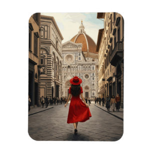 Magnet Flexible Femme à Florence Italie Voyage