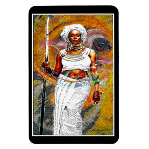 Magnet Flexible Femme africaine guerrière
