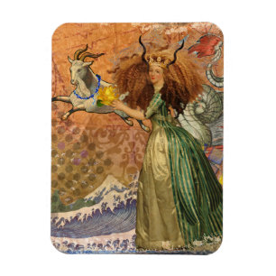 Magnet Flexible Femme Capricorne Chèvre Fantaisie Amusante