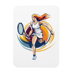 Magnet Flexible femme jouant au tennis