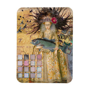 Magnet Flexible Femme Poissons Vintage Classique Gothique