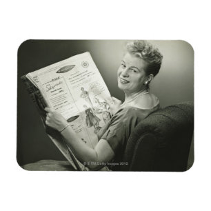 Magnet Flexible Femme s'asseyant dans la chaise