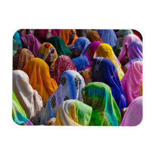 Magnet Flexible Femmes en saris colorés se rassemblent
