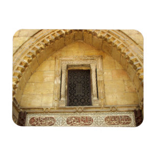 Magnet Flexible Fenêtre en bois brun sculpté sur l'église copte da