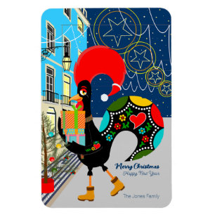 Magnet Flexible Festivals de Noël avec le coq portugais