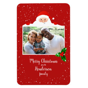 Magnet Flexible Festive Cheeky Santa - Custom Photo - Personalized