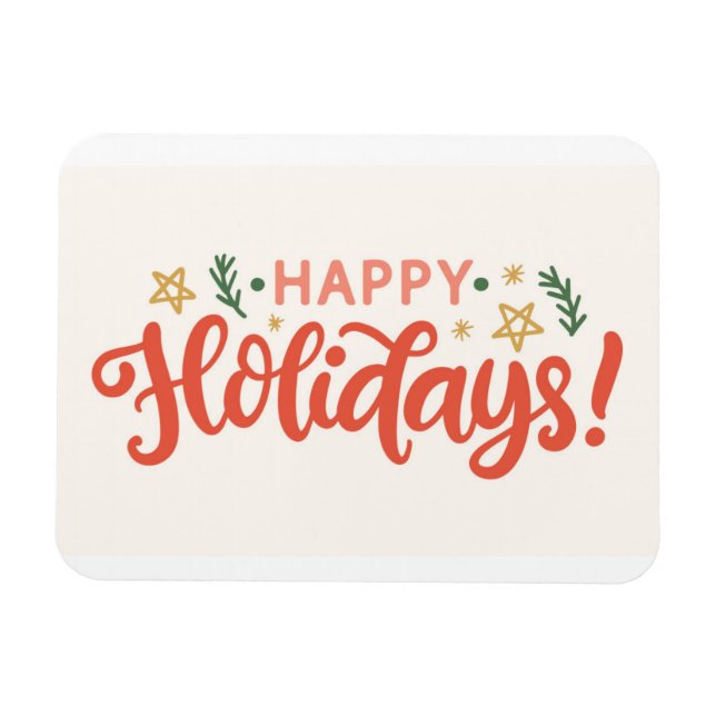 Magnet Flexible Festive Happy Holidays Design (Horizontal)