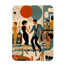 Fête de danse martini branchée milieu du siècle mo