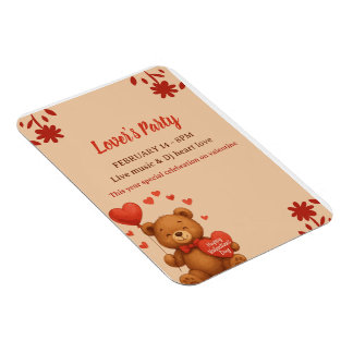 Magnet Flexible Fête des amoureux - Invitation à la fête de la Sai