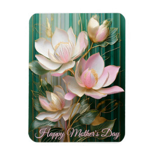 Magnet Flexible Fête des mères Papier peint en fleurs Japon Magnol
