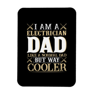 Magnet Flexible Fête des pères Je Suis Un Électricien Papa