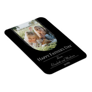 Magnet Flexible Fête des pères photo Arch moderne   Noir