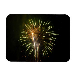 Magnet Flexible Feu d'artifice vert et or Fête de vacances