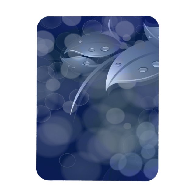 Magnet Flexible Feuille de Blue Bokeh (Vertical)