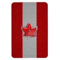 Feuille d'érable rouge canadienne à la fibre de ca