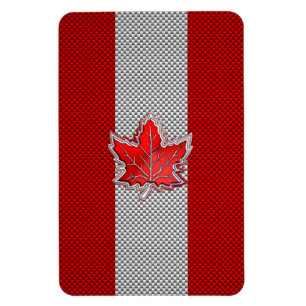 Magnet Flexible Feuille d'érable rouge canadienne à la fibre de ca