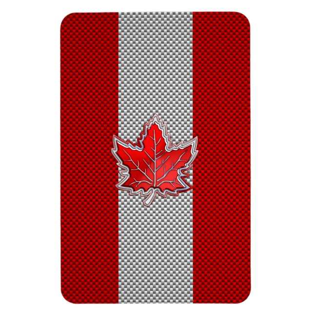 Magnet Flexible Feuille d'érable rouge canadienne à la fibre de ca (Vertical)