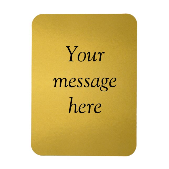 Magnet Flexible Feuille d'or ajouter votre message personnalisé he (Vertical)