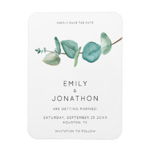 Magnet Flexible Feuilles Minimaux D'Eucalyptus Bleu Enregistrer Le
