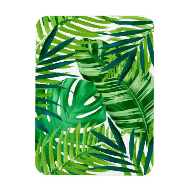 Magnet Flexible Feuilles tropicaux verts (Vertical)
