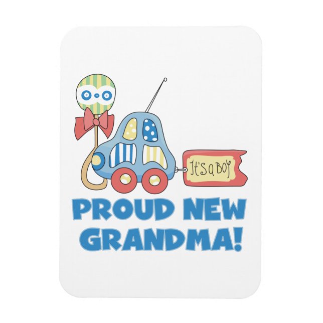 Magnet Flexible Fière nouvelle grand-mère C'est un garçon cadeaux (Vertical)