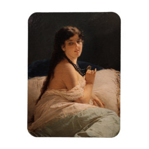 Magnet Flexible Fille avec un médaillon (par Gerolamo Induno)