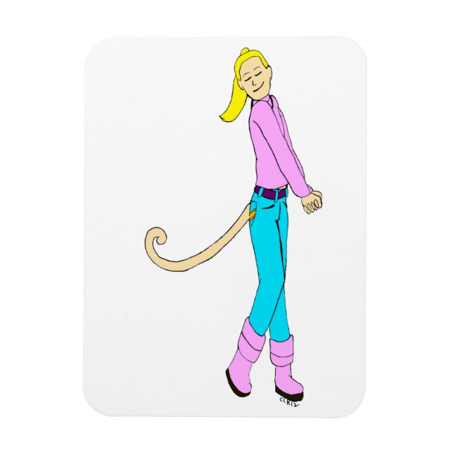 Magnet Flexible fille avec une queue (Vertical)