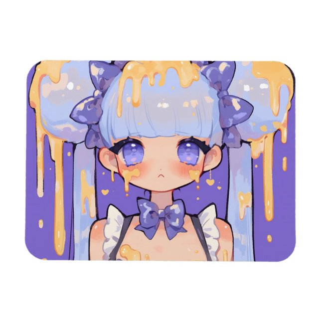 Magnet Flexible Fille Chibi Kawaii Honey Drip (Horizontal)