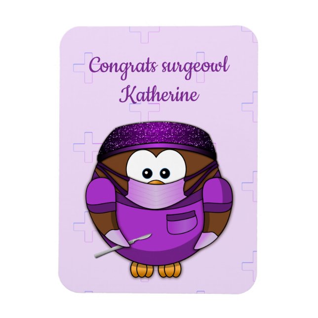 Magnet Flexible fille de hibou chirurgien (Vertical)