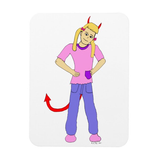 Magnet Flexible fille diable (Vertical)