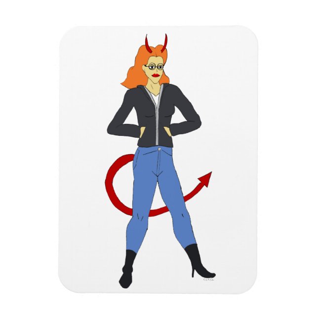 Magnet Flexible fille diable (Vertical)