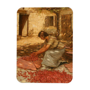 Magnet Flexible Fille Emballage Cerises en Provence (France)