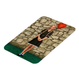 Magnet Flexible Fille et Cœur