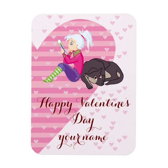 Magnet Flexible Fille Être amoureuse (Vertical)