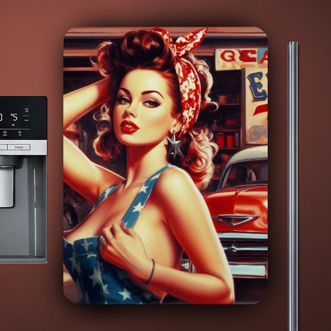 Magnet Flexible Fille mécanique rétro (Créateur téléchargé)