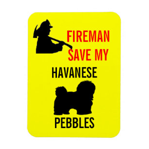 Magnet Flexible Firemer Personnalisé Sauvez Mon Havanais Sécurité 
