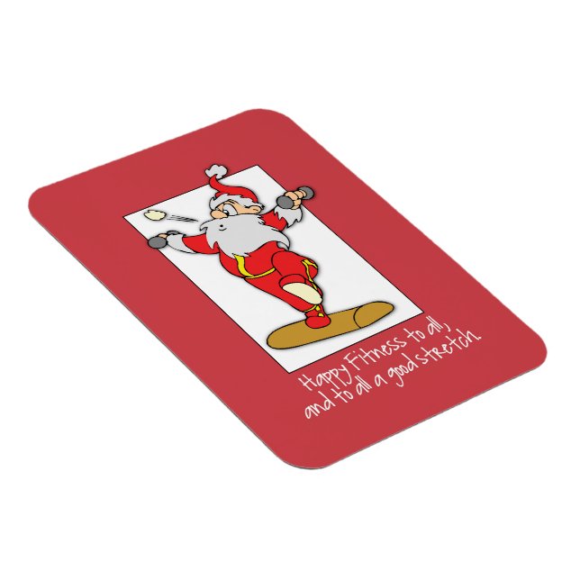 Magnet Flexible Fitness Exercice Noël avec Père Noël (Côté Droit)