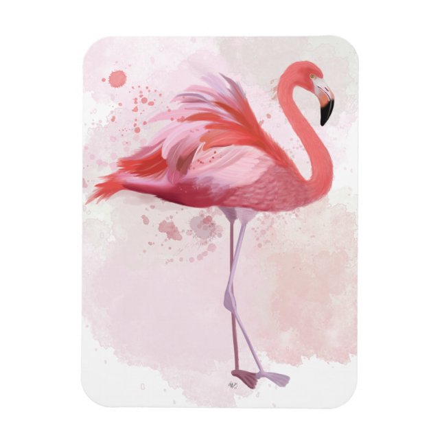 Magnet Flexible Flamant rose de bouffée (Vertical)