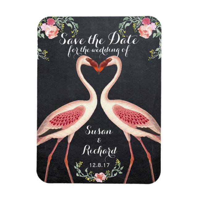 Magnet Flexible Flamant rose enregistrer le tableau de bord de la  (Vertical)