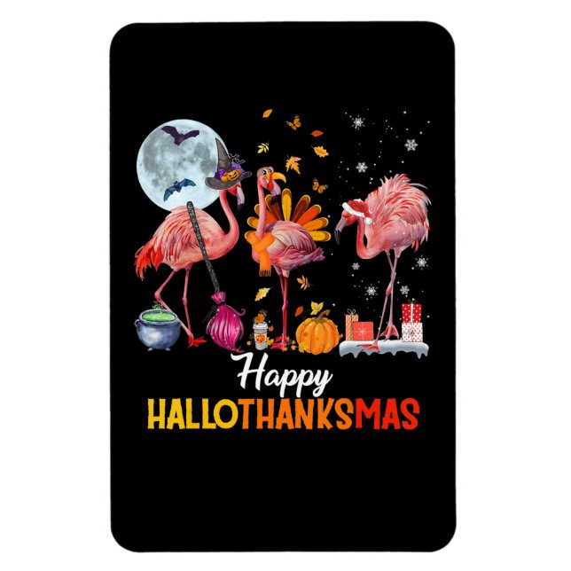 Magnet Flexible Flamant rose|Flamant rose Thanksgiving Halloween N (Vertical)