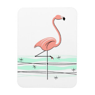 Magnet Flexible Flamant rose Ocean magnétique flexible